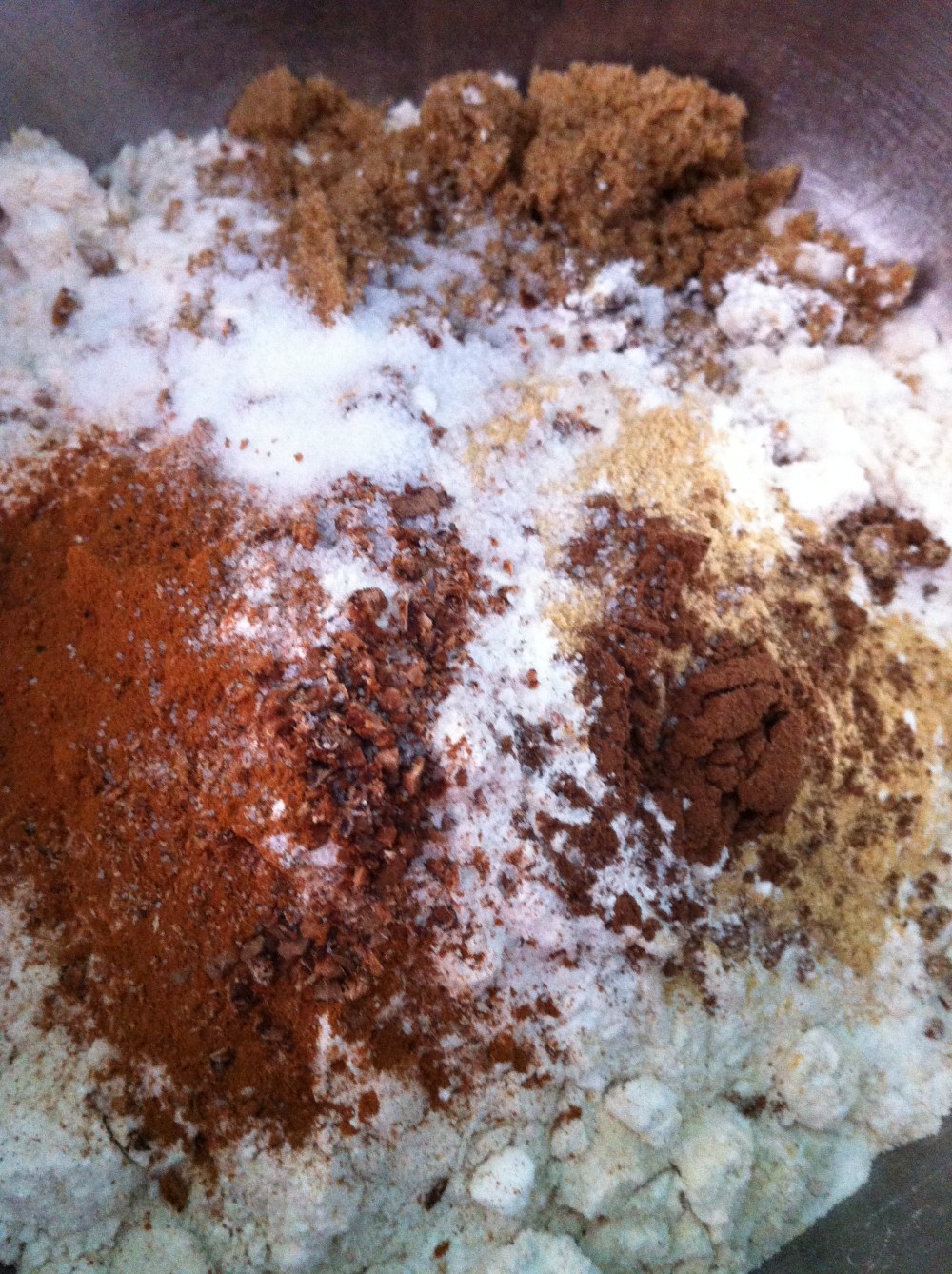 the dry ingredients in a bowl