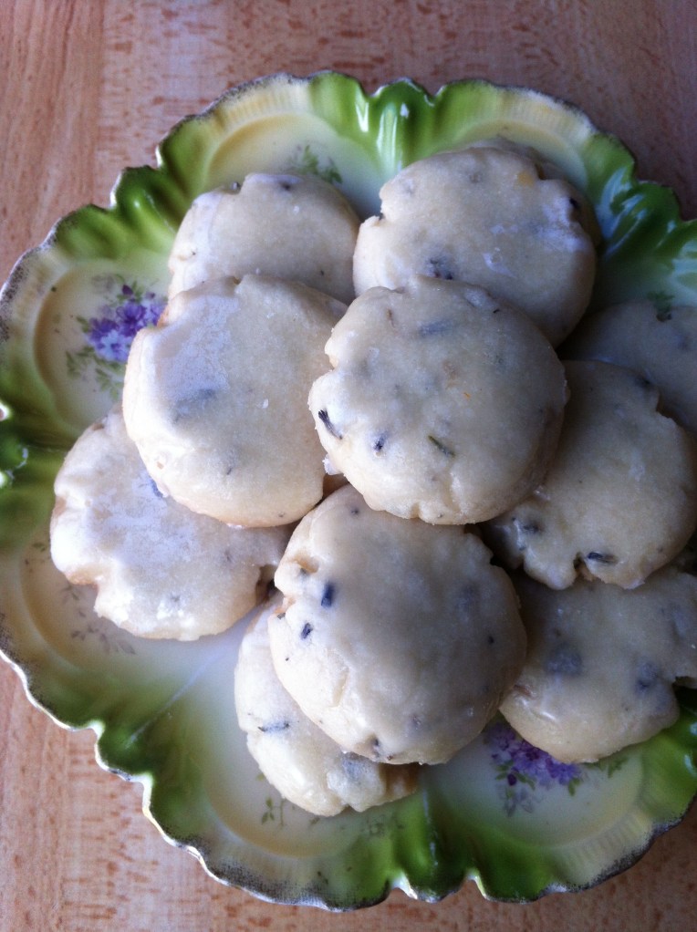 Glazed Lavender Shortbread