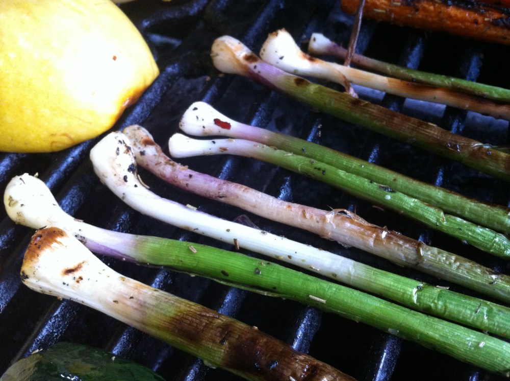 a close up of the lovely, garlicky ramps