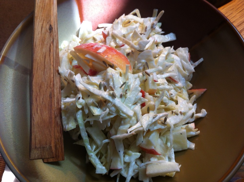 Pink Lady Apple Slaw with Toasted Fennel Seed and Lemon Oil