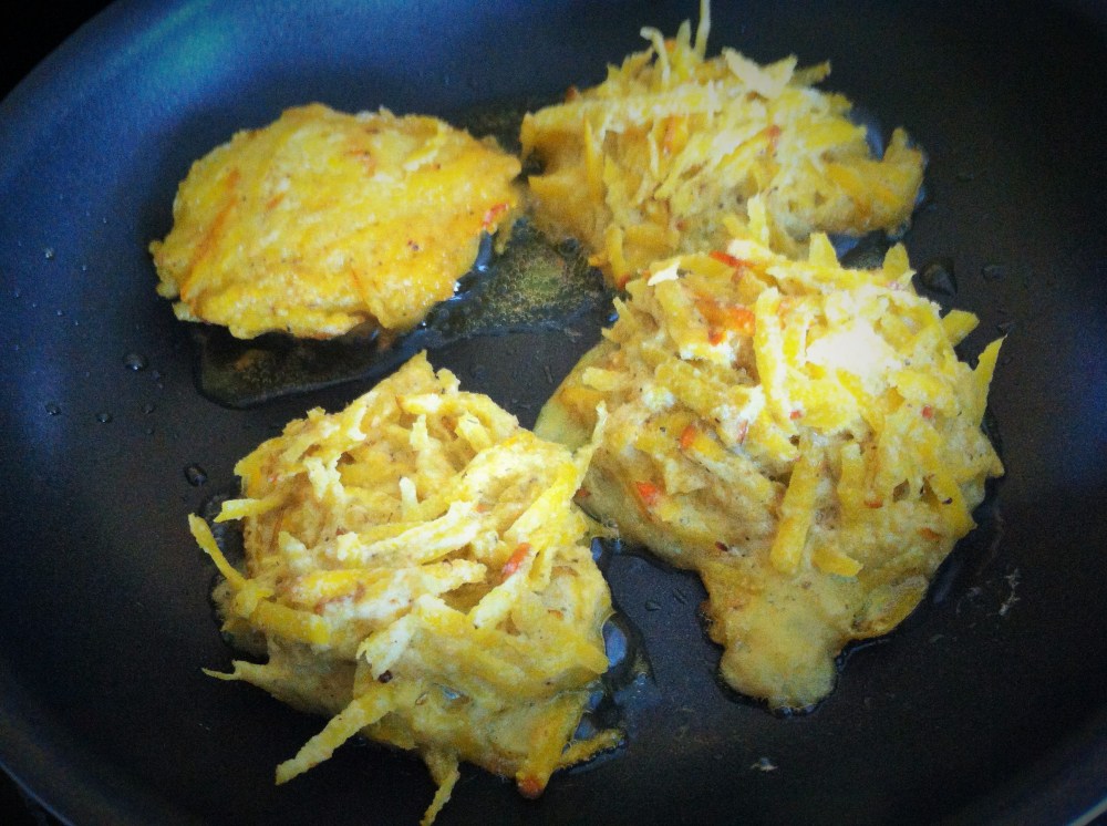 like little haystacks in the pan