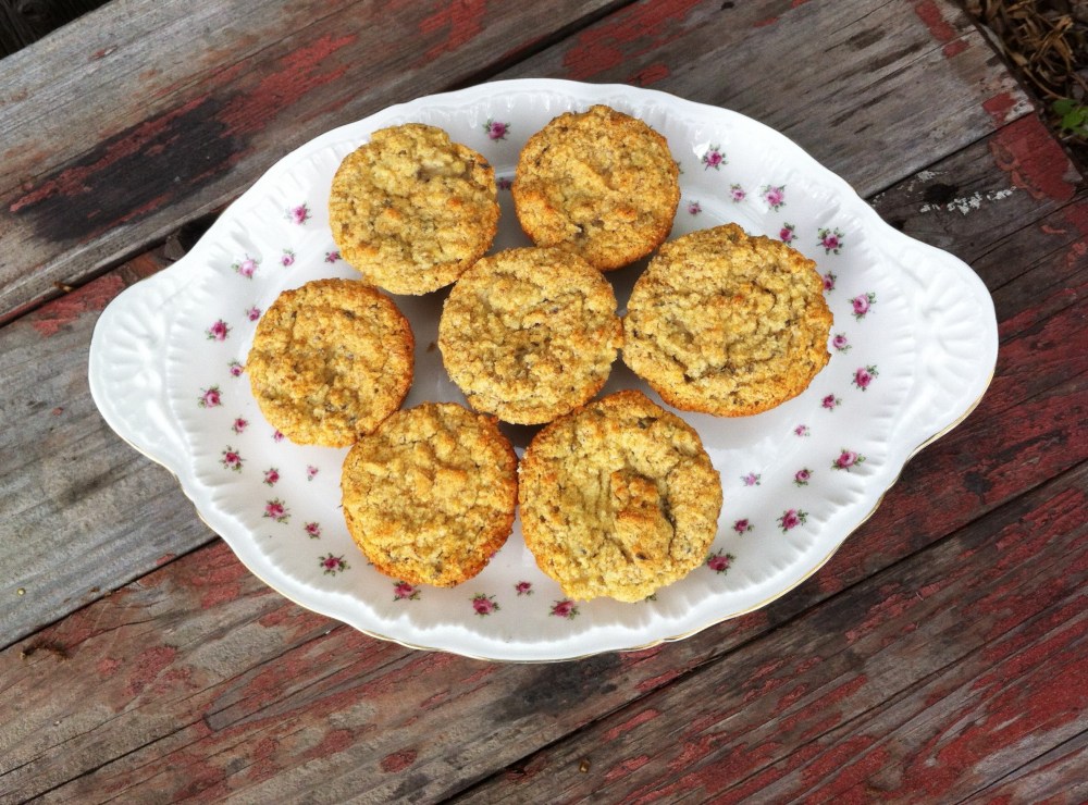 Banana Muffins with Lavender and Fresh Ginger