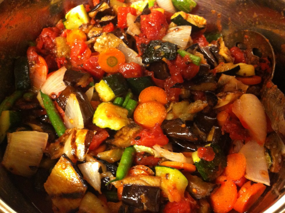 the lovely, vibrant blend of vegetables